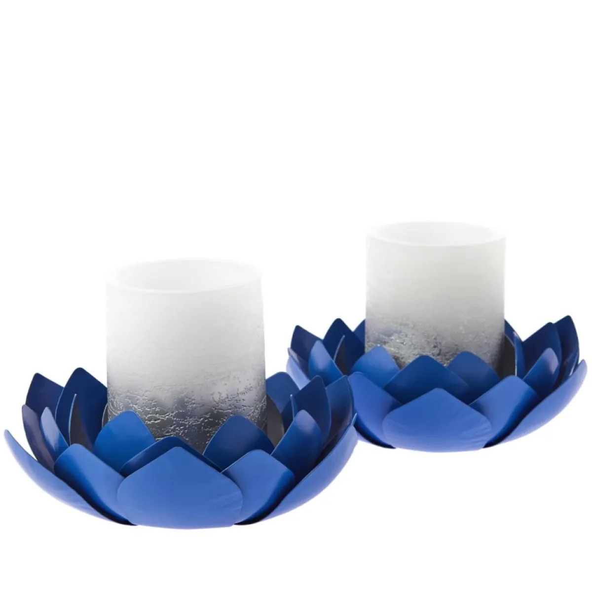 Alison at Home Candles | 2 Flameless Led Candles With Lotus Bloom Holders