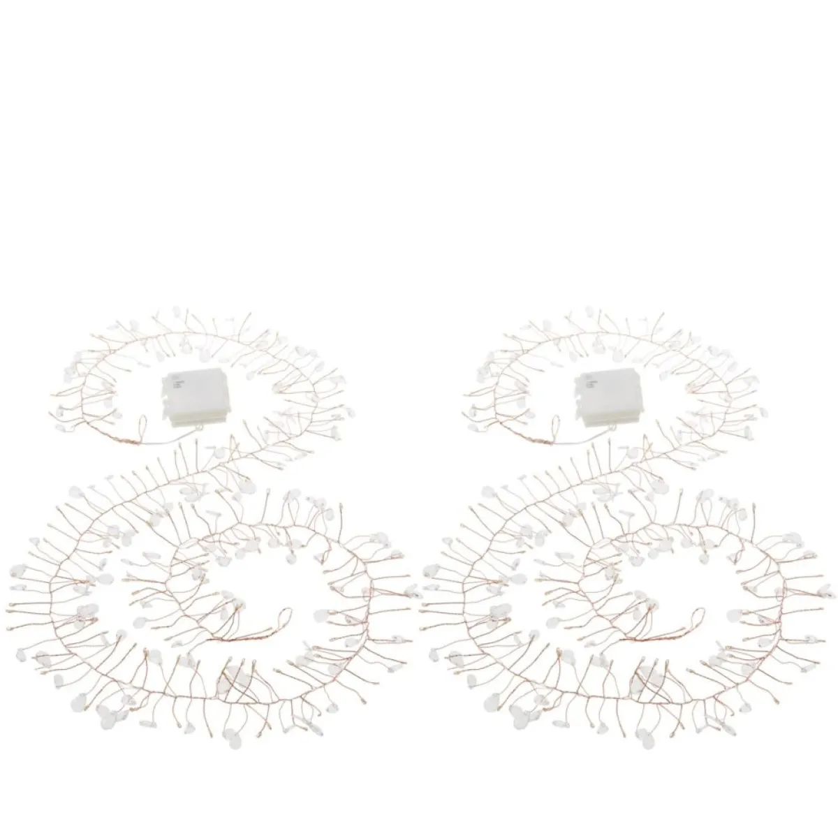 august & leo Indoor Decor | Set Of 2 Crystal Beaded Led Garlands With Timer