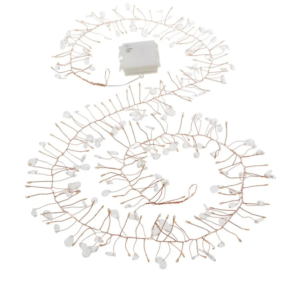 august & leo Indoor Decor | Set Of 2 Crystal Beaded Led Garlands With Timer