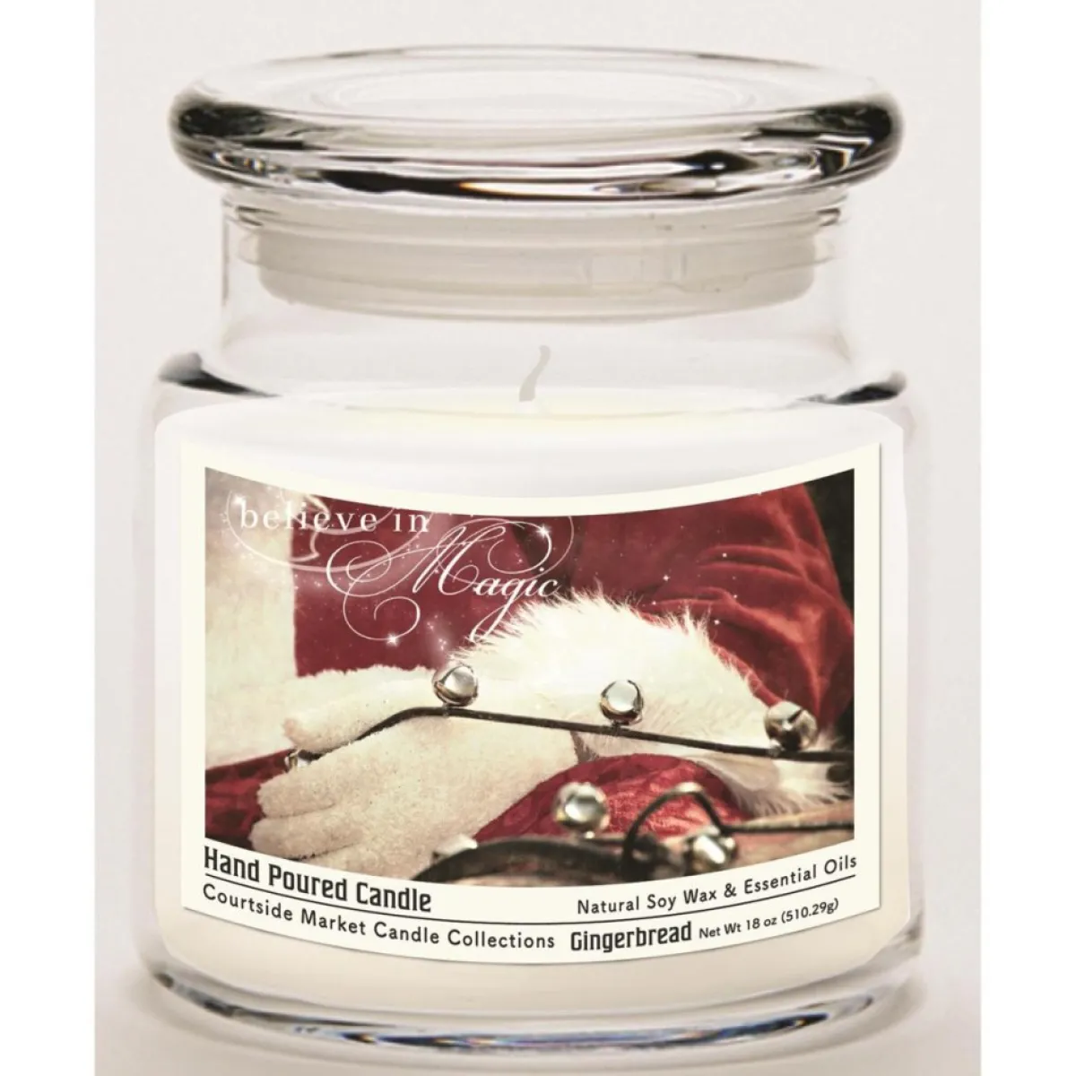 Courtside Market Candles | Candle With Essential Oils & Lid - Santa Wonderland