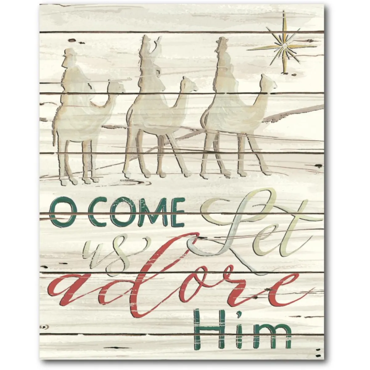 Courtside Market Indoor Decor | Come & Adore Him Canvas Wall Art