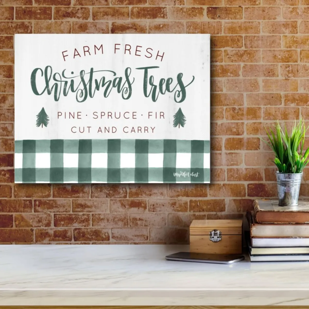 Courtside Market Indoor Decor | Farm Fresh Christmas Trees Canvas Wall Art