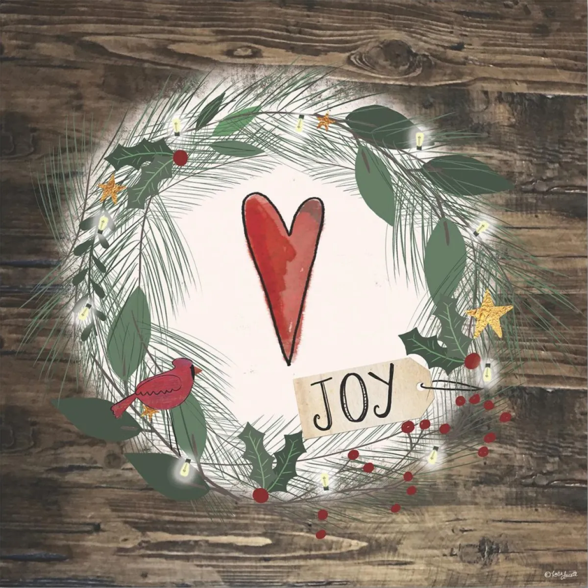 Courtside Market Indoor Decor | Holiday Love 14X14 Wood Art