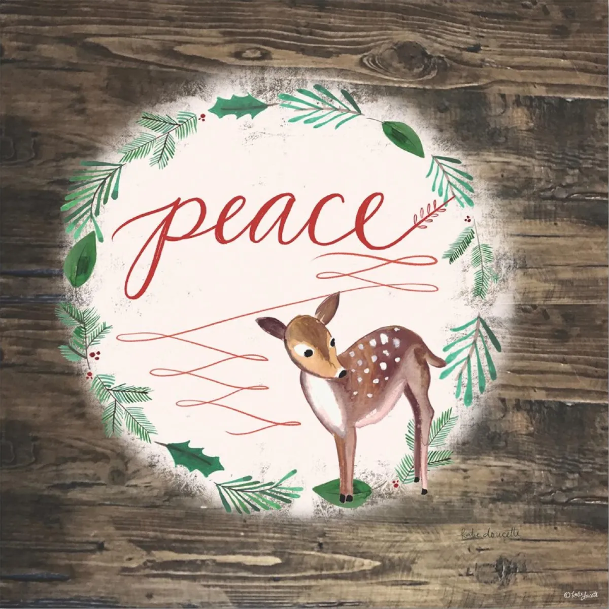 Courtside Market Indoor Decor | Holiday Peace 14X14 Wood Art