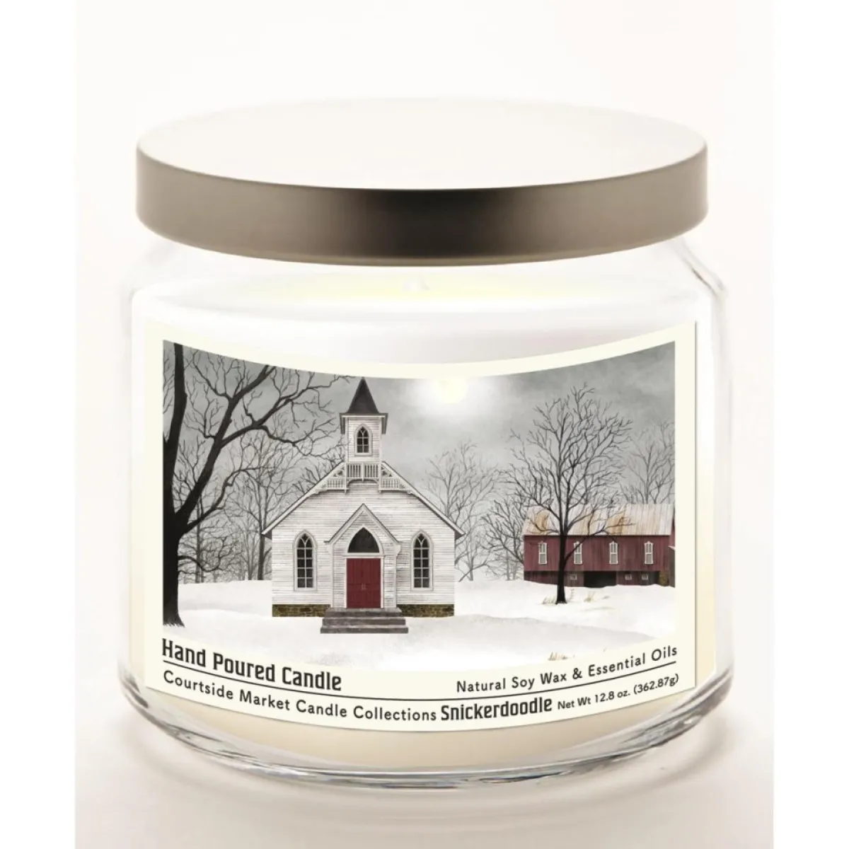 Courtside Market Candles | Love One Another Infused Wax Candle With Silver Lid