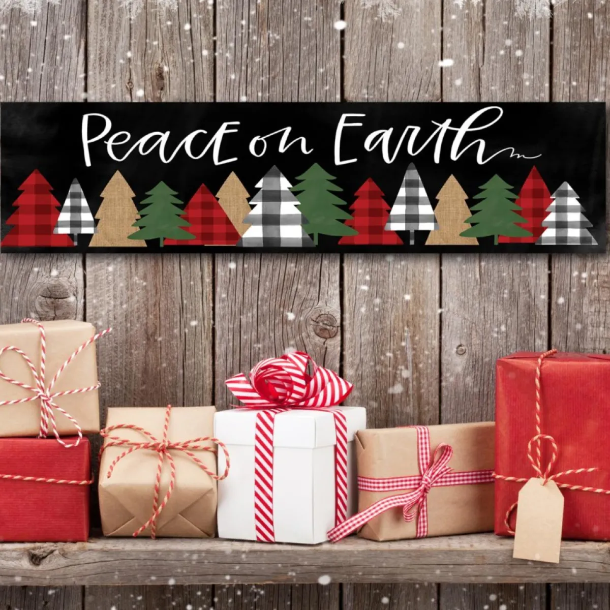 Courtside Market Indoor Decor | Peace On Earth 6"X24" Board Panel