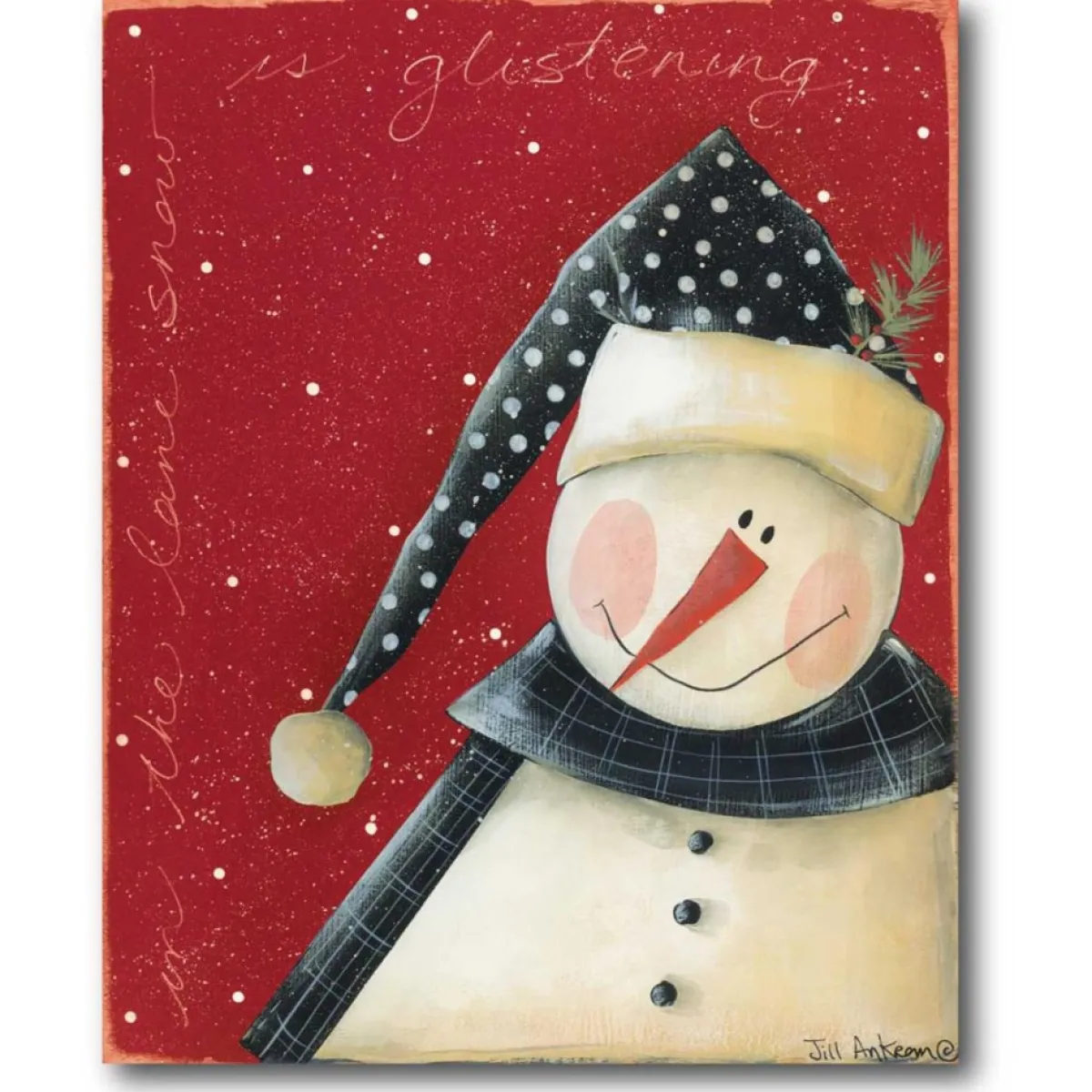 Courtside Market Indoor Decor | Snow Is Glistening 8"X10" Art Board Sign