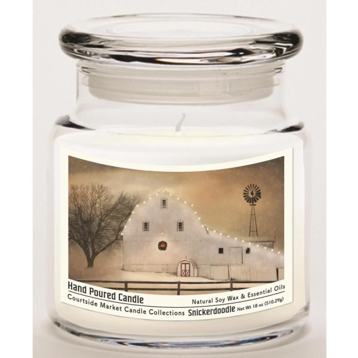 Courtside Market Candles | Soy Candle W/ Essential Oil + Lid- White Barn Holiday