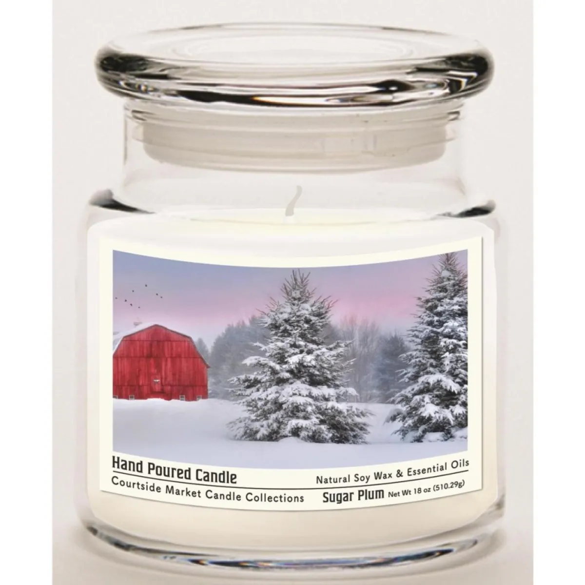Courtside Market Candles | Soy Candle W/ Essential Oils + Glass Lid - Tree Farm