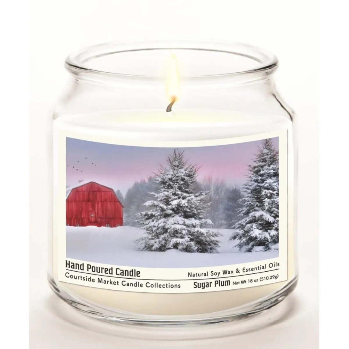 Courtside Market Candles | Soy Candle W/ Essential Oils + Glass Lid - Tree Farm