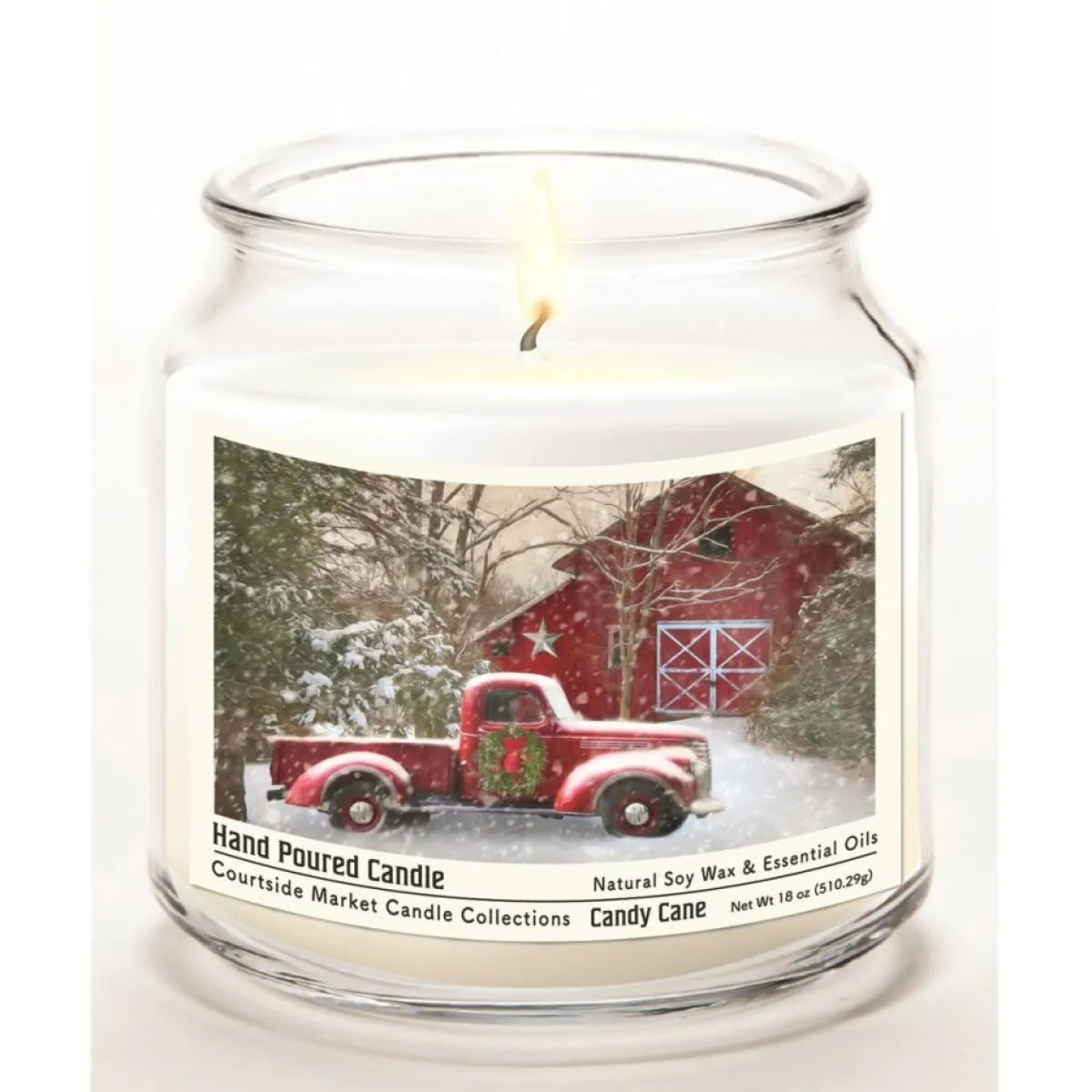 Courtside Market Candles | Soy Candle W/ Essential Oils + Lid - Barn With Truck