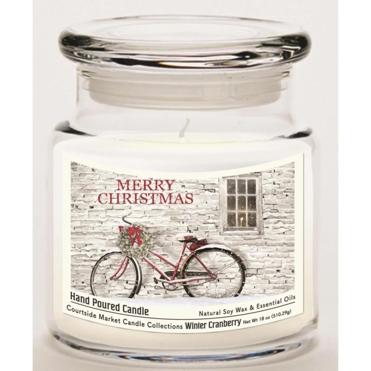Courtside Market Candles | Soy Candle W/ Essential Oils + Lid - Merry Christmas