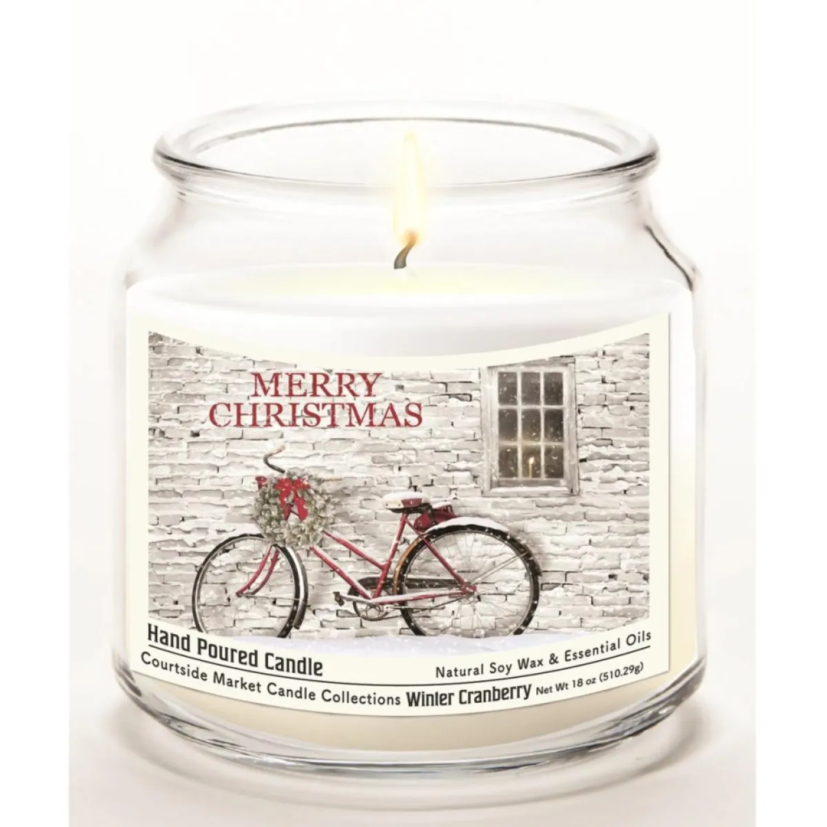 Courtside Market Candles | Soy Candle W/ Essential Oils + Lid - Merry Christmas