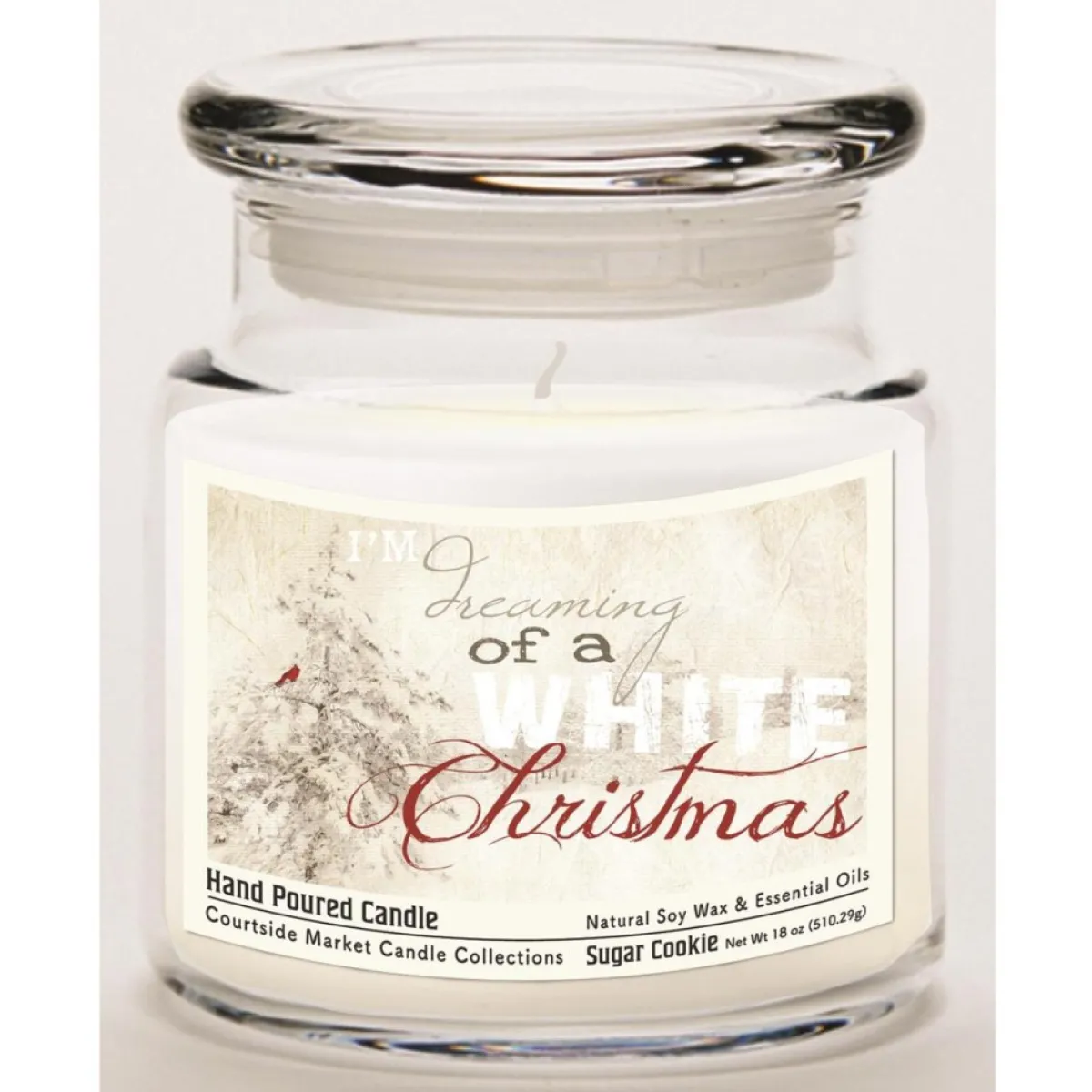Courtside Market Candles | Soy Candle W/ Essential Oils + Lid - White Christmas