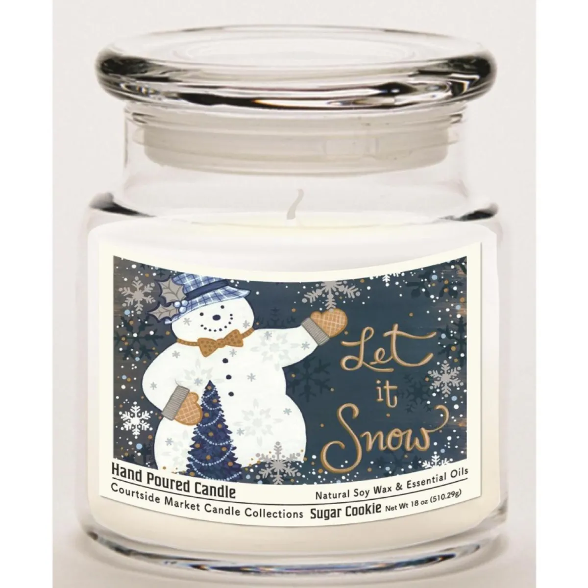Courtside Market Candles | Soy Candle With Essential Oils + Lid - Let It Snow