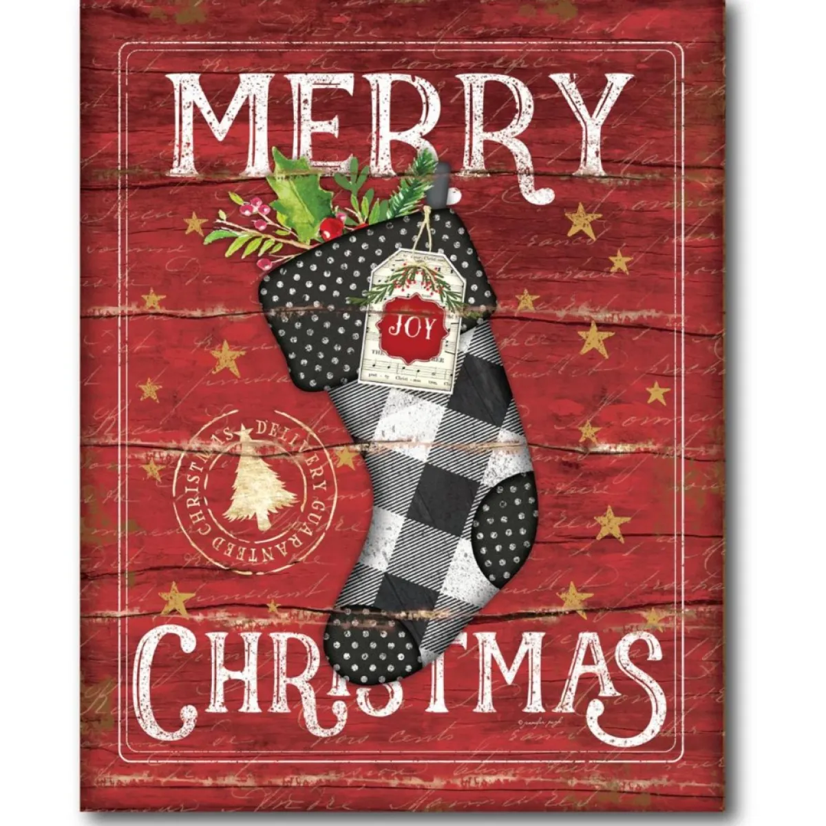 Courtside Market Indoor Decor | Stocking Joy 8"X10" Board Sign