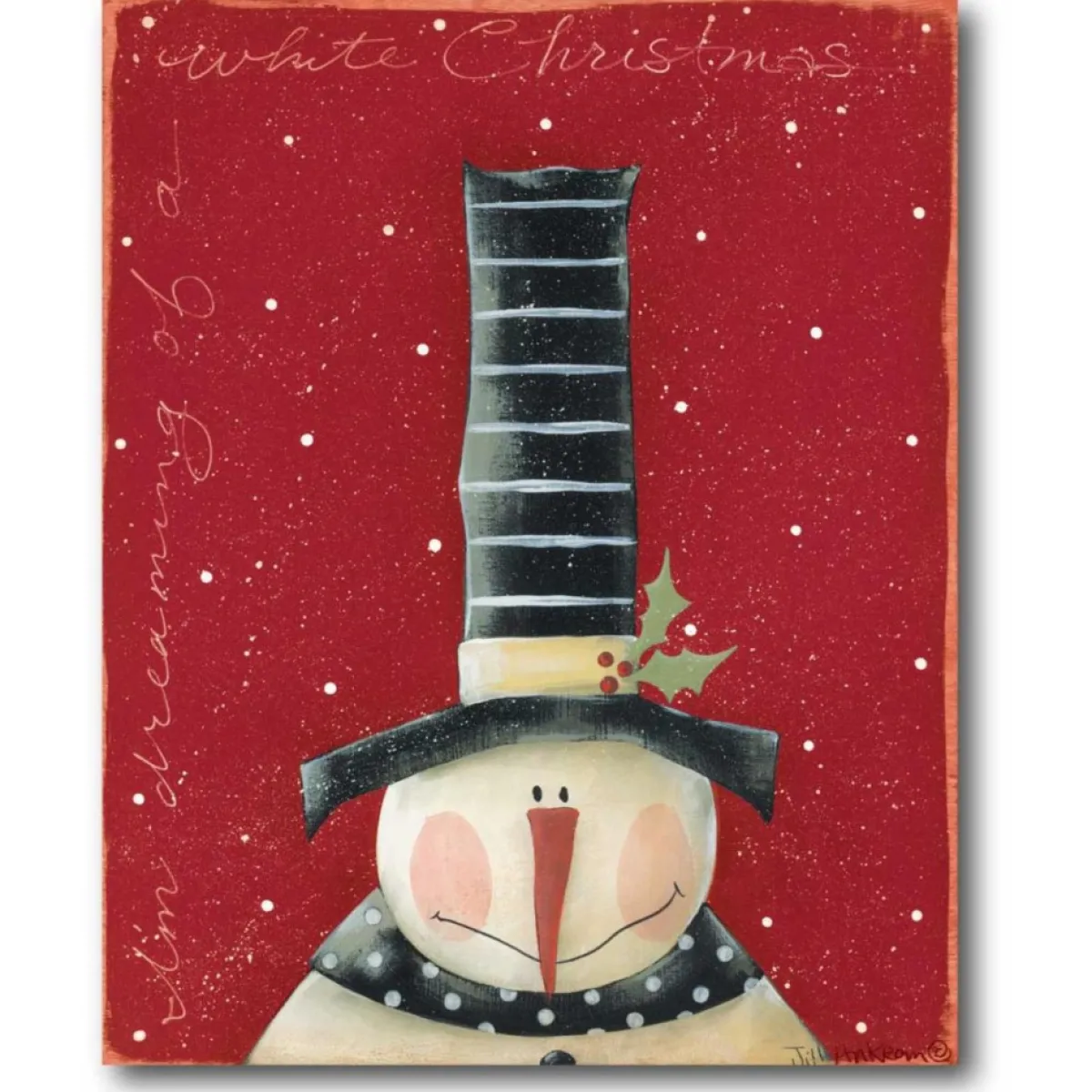 Courtside Market Indoor Decor | White Christmas 8"X10" Art Board Sign