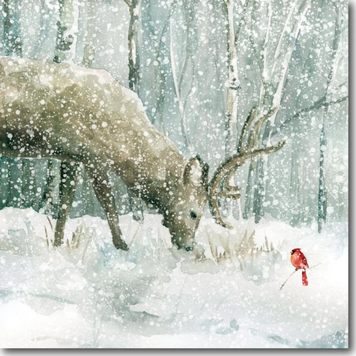 Courtside Market Indoor Decor | Winter Forest Friends Canvas Wall Art