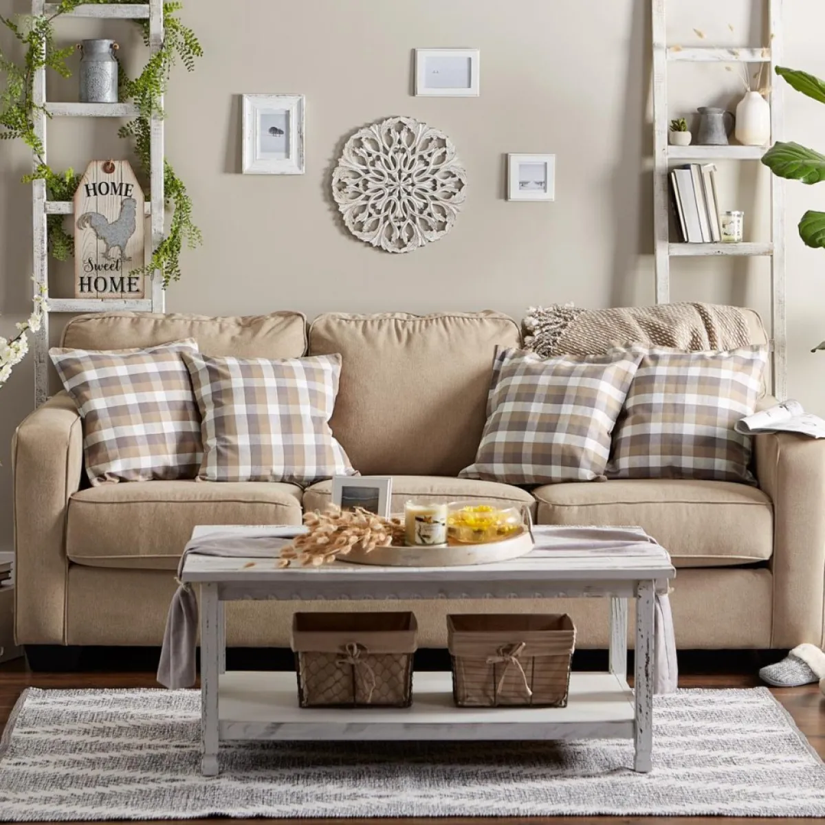 design_imports_checkered_pillow_covers_x_set_of__4.webp Design Imports Holiday Textiles | Checkered Pillow Covers 18X18 Set Of 4