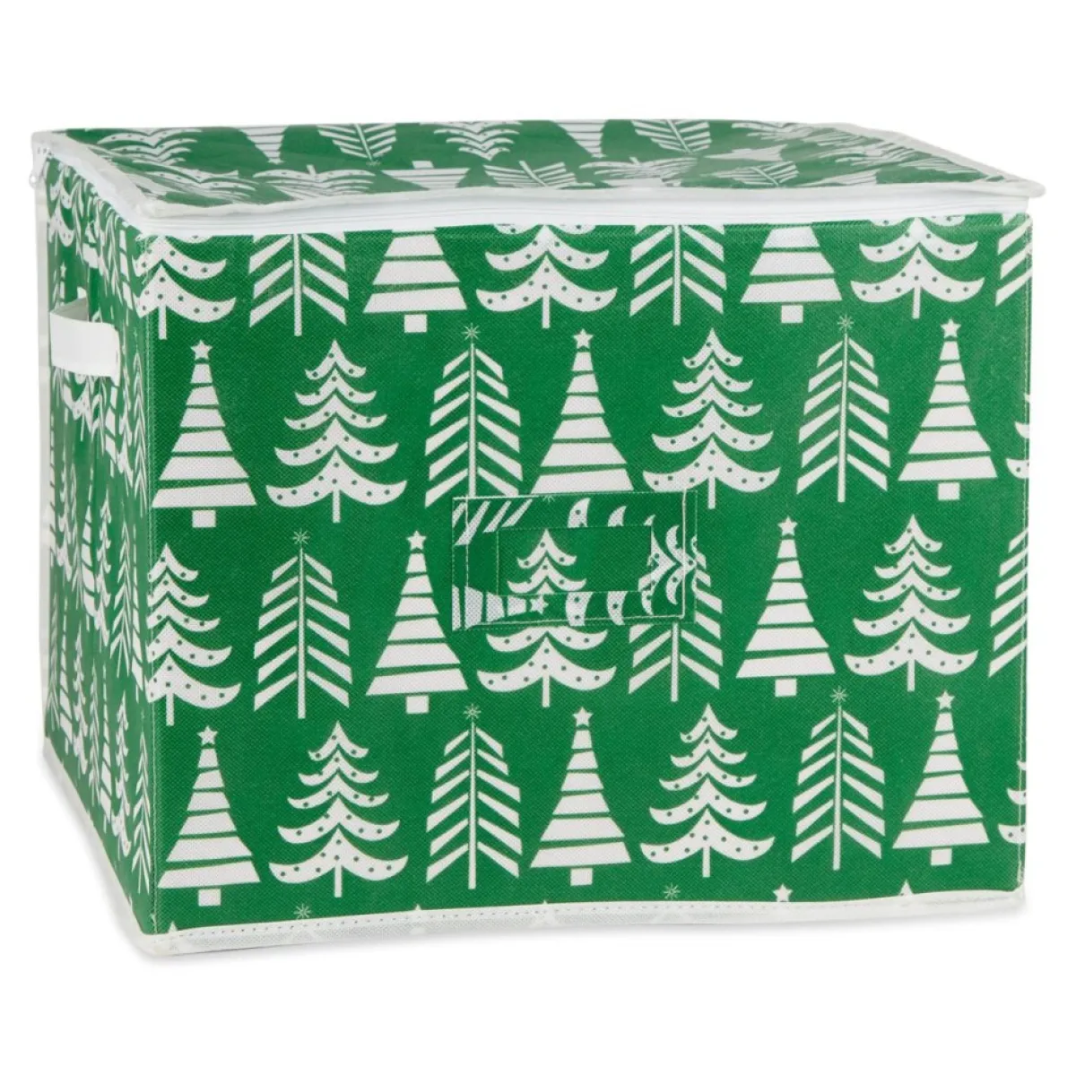 Design Imports Storage | Triple Christmas Tree Print Ornament Storage Bin, Large