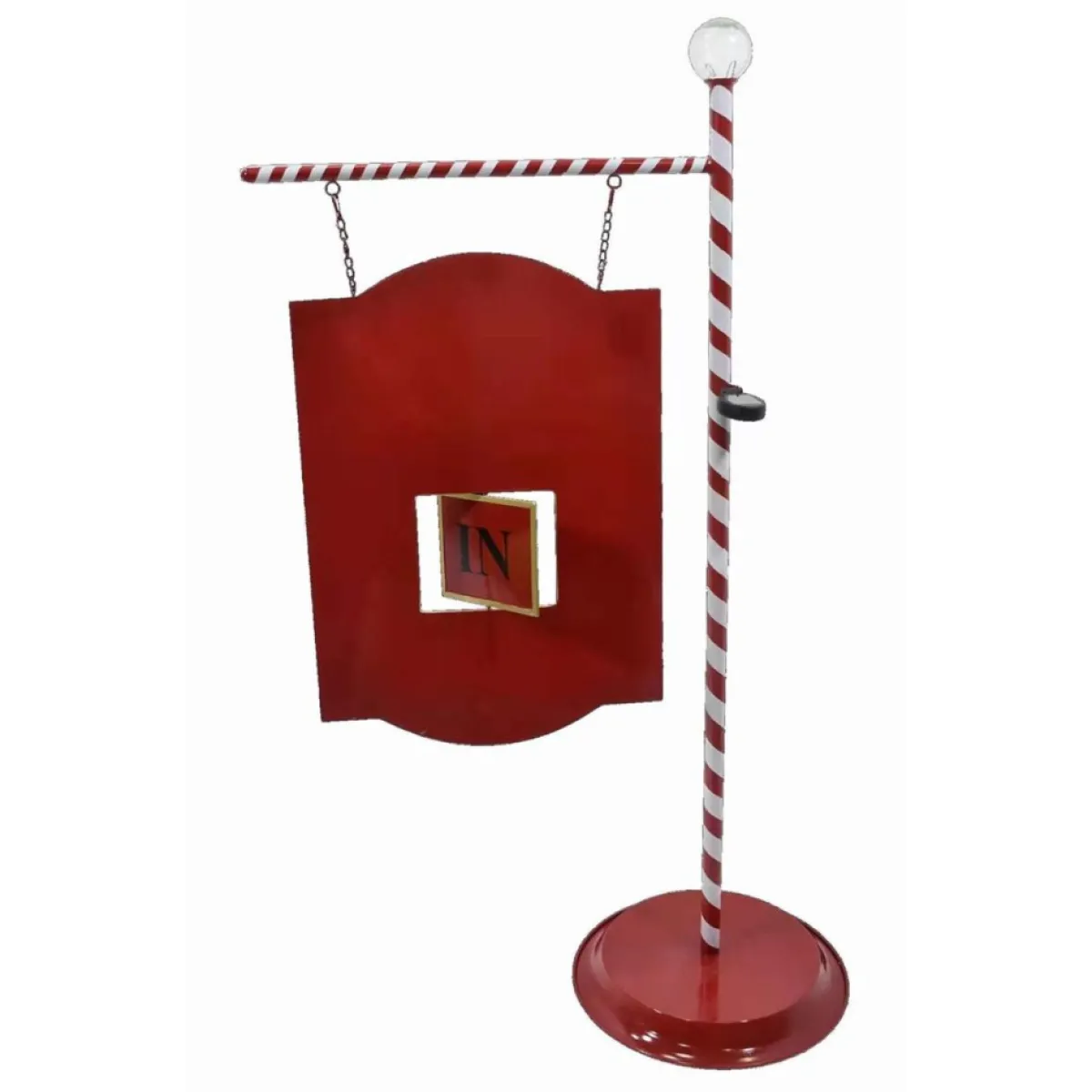 Fraser Hill Farm Outdoor Decor | 4.5 Ft. Lamp Post With Santa Claus North Pole Sign