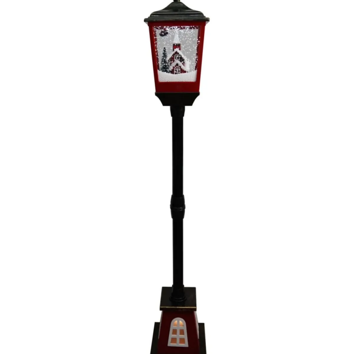 Fraser Hill Farm Outdoor Decor | 53" Musical Street Lamp W/ Flying Santa