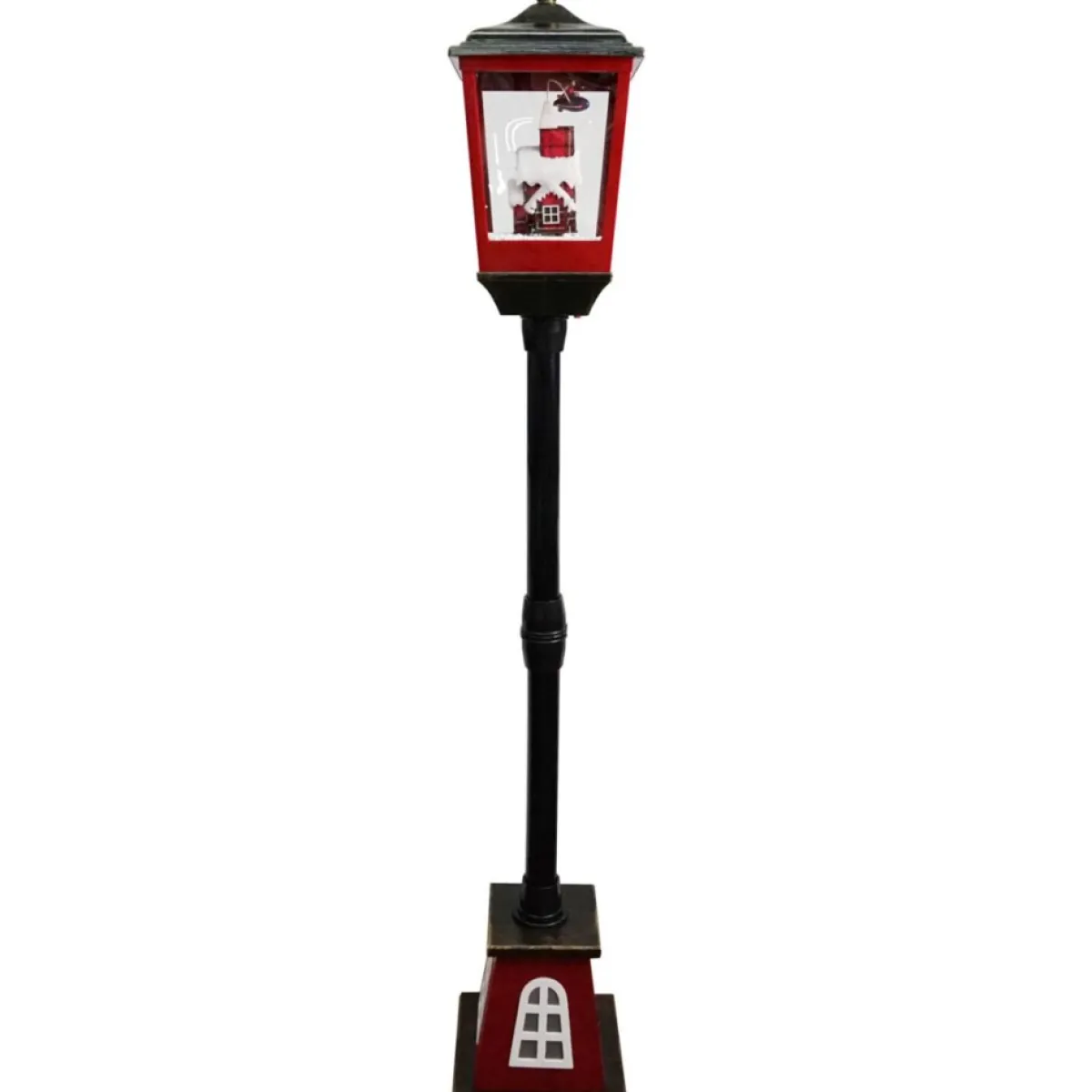 Fraser Hill Farm Outdoor Decor | 53" Musical Street Lamp W/ Flying Santa