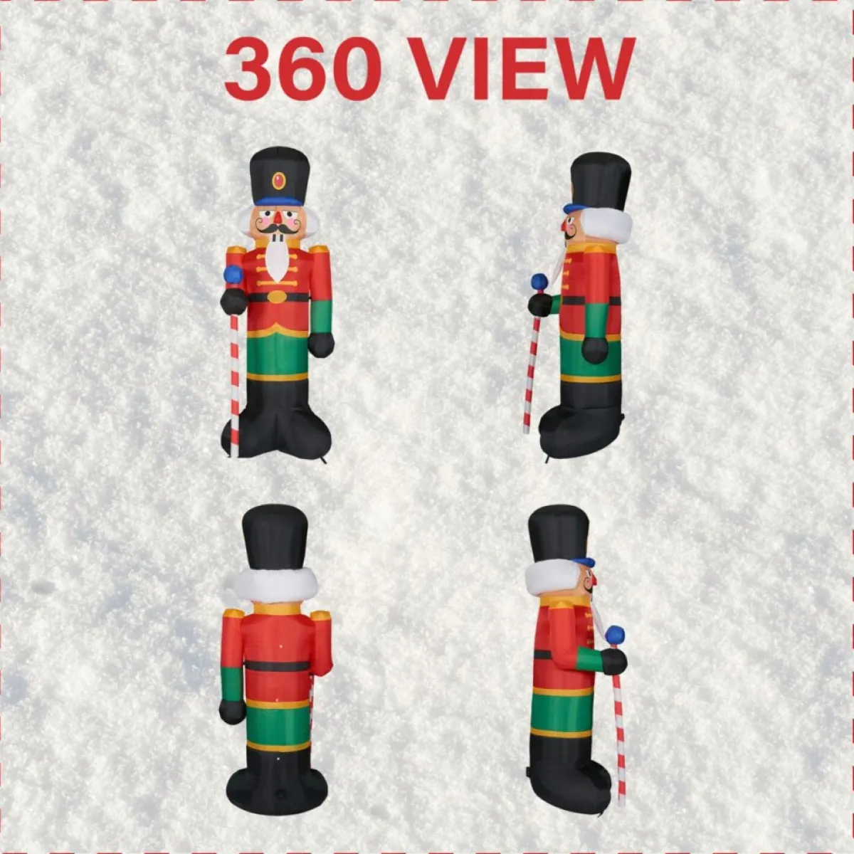 Fraser Hill Farm Outdoor Decor | 10' Traditional Nutcracker Inflatable W Lights & Bag