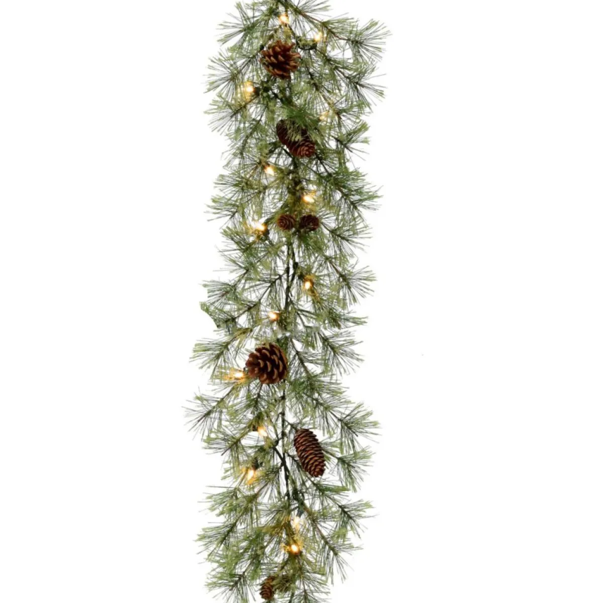 Fraser Hill Farm Wreaths, Garlands & More | 9-Ft Garland With Pinecones And Warm White Led Lights