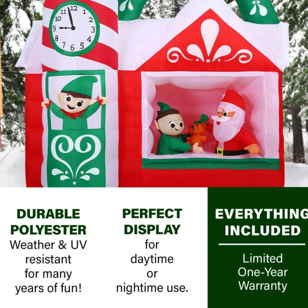 fraser_hill_farm_ft_prelit_inflatable_santas_workshop_8.webp Fraser Hill Farm Outdoor Decor | 7-Ft. Pre-Lit Inflatable Santa's Workshop