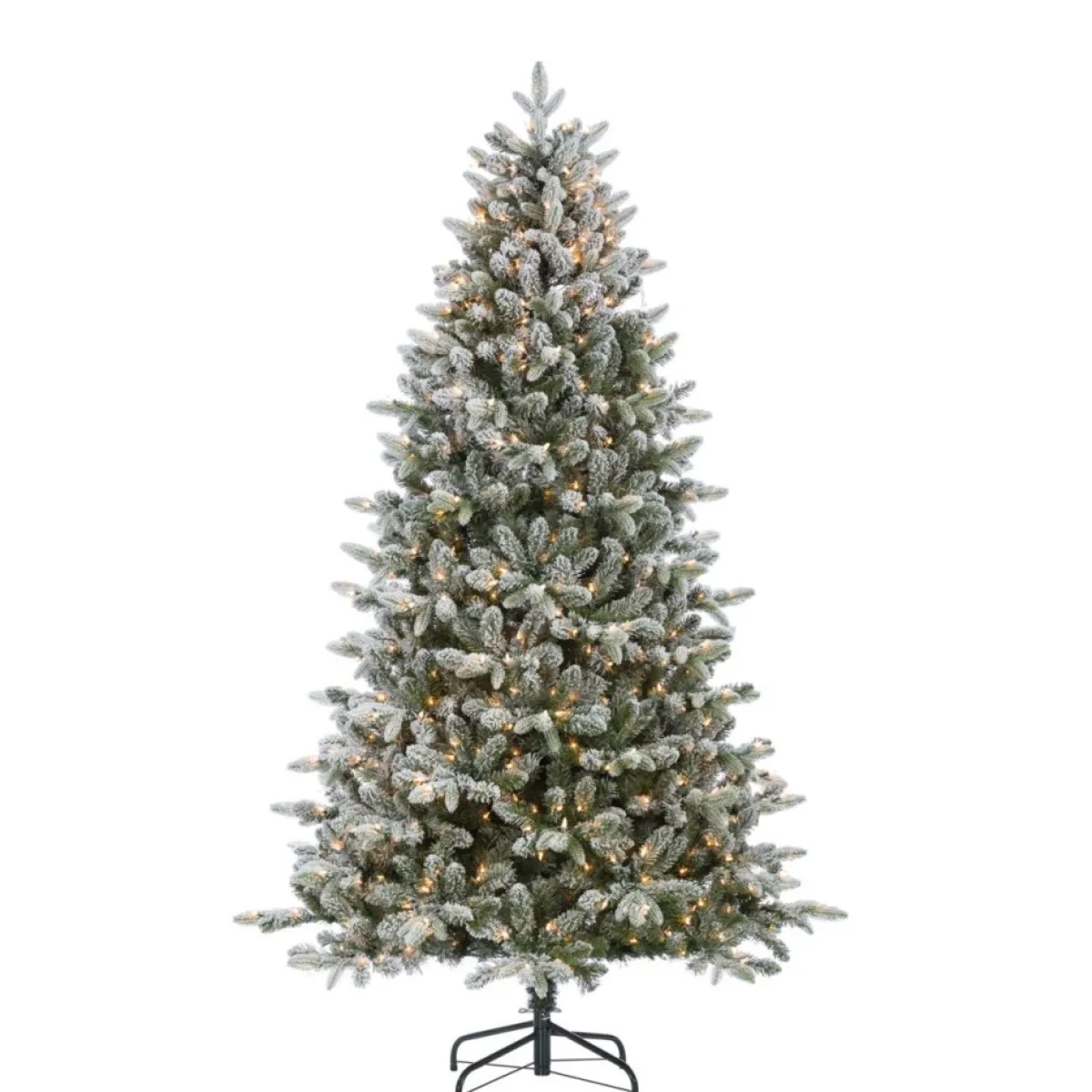 Gerson Christmas Trees | Company 7.5' Flocked Natural Swiss Mountain Fir With 800 Lights