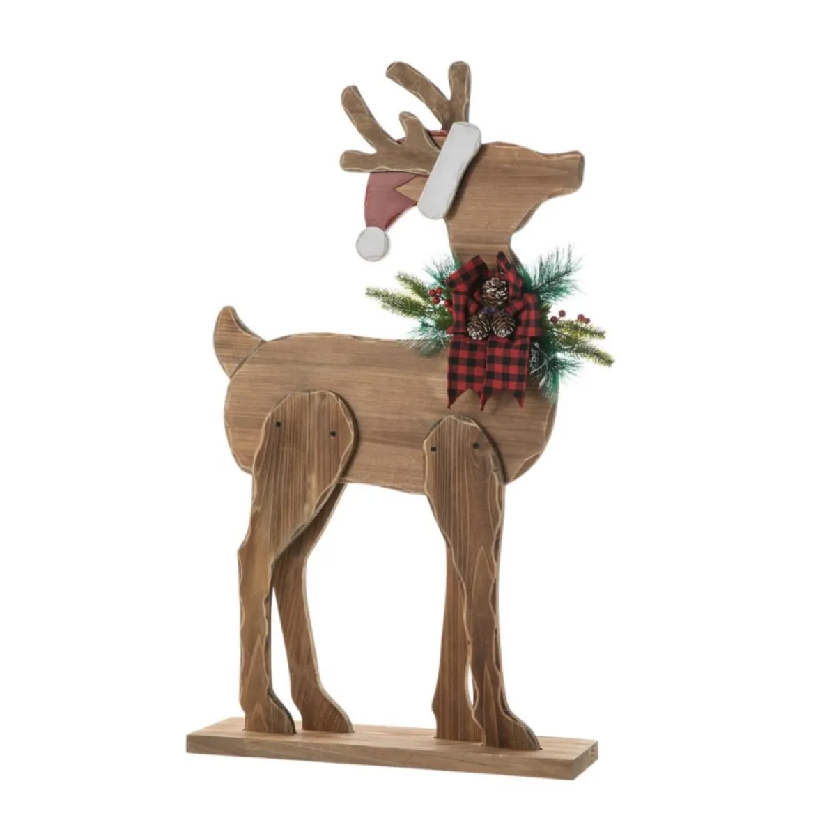 glitzhome__h_chunky_wood_reindeer_porch_decor_2.webp Glitzhome Outdoor Decor | 36" H Chunky Wood Reindeer Porch Decor