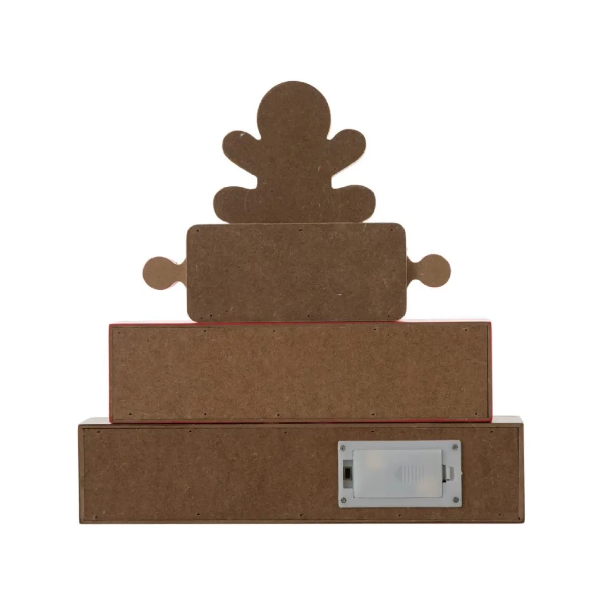 Glitzhome Indoor Decor | 12" H Lighted Wooden Christmas Gingerbread Man Table Decor