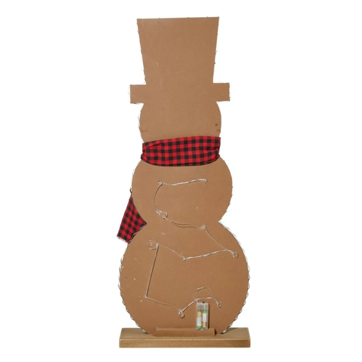 Glitzhome Outdoor Decor | 36"H Lighted Wooden Christmas Snowman Porch Decor