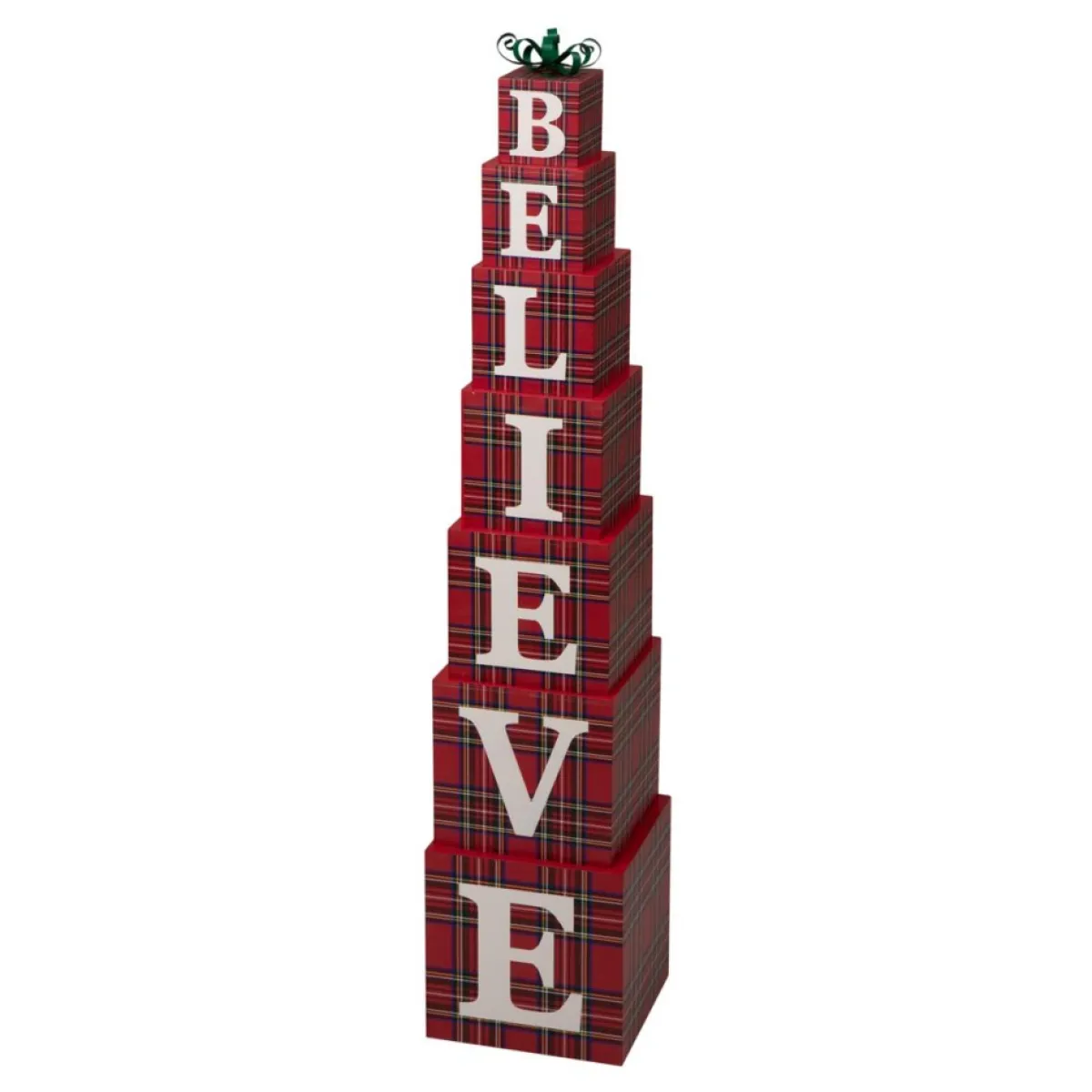 Glitzhome Outdoor Decor | 42"H Wooden Believe Double Sided Porch Decor