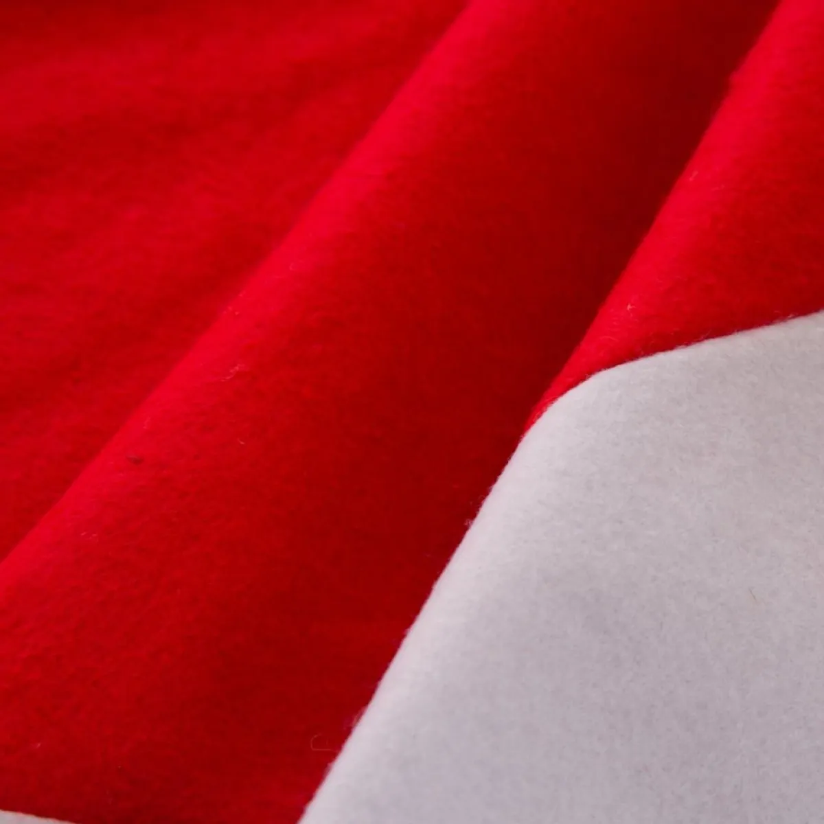 Glitzhome Holiday Textiles | 48In D Red And White Felt Christmas Tree Skirt