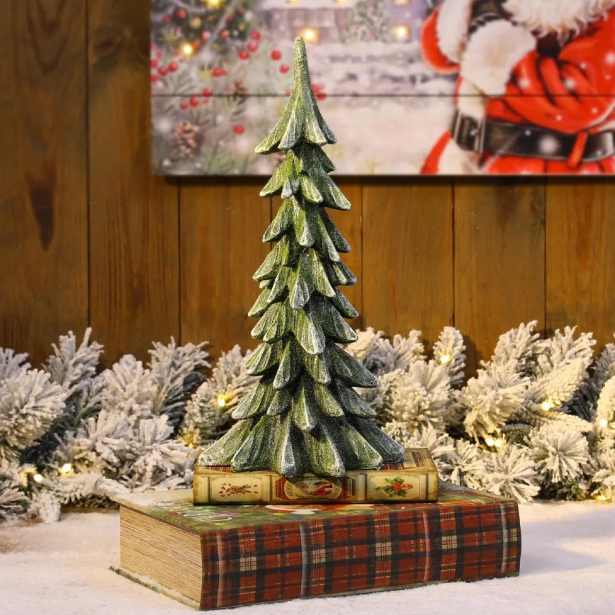 Glitzhome Indoor Decor | 14.75In H Resin Christmas Table Tree Decor