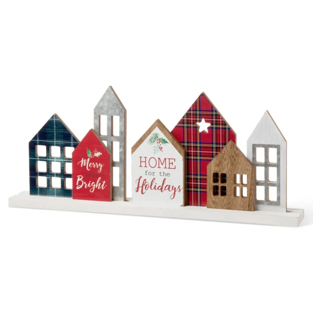 Glitzhome Indoor Decor | 20In L Christmas House Wooden Decor