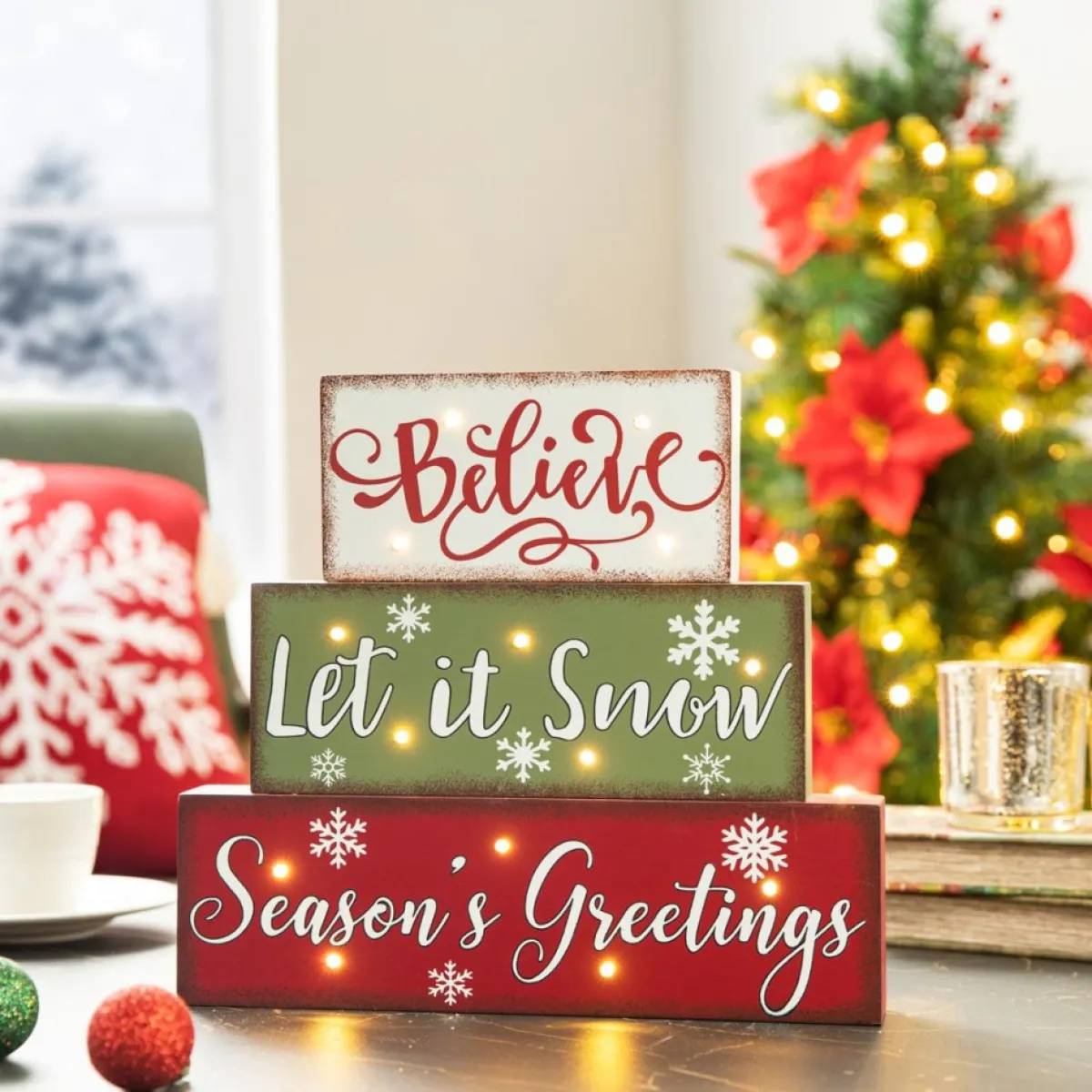 glitzhome_in_l_led_lighted_wooden_and_metal_block_word_sign_2.webp Glitzhome Indoor Decor | 12In L Led Lighted Wooden And Metal Block Word Sign