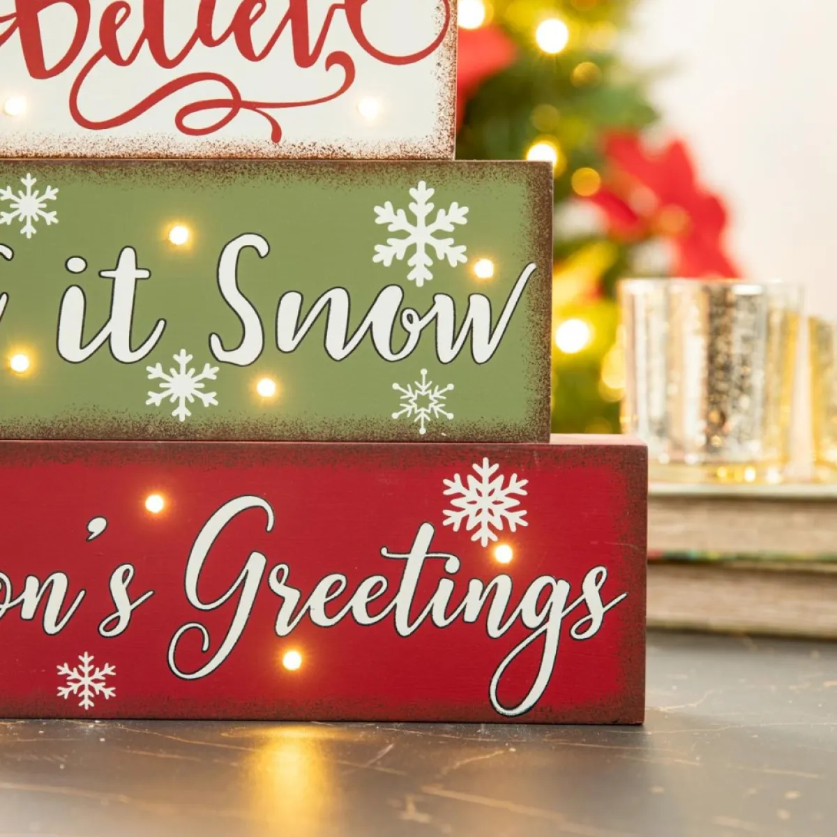 glitzhome_in_l_led_lighted_wooden_and_metal_block_word_sign_3.webp Glitzhome Indoor Decor | 12In L Led Lighted Wooden And Metal Block Word Sign