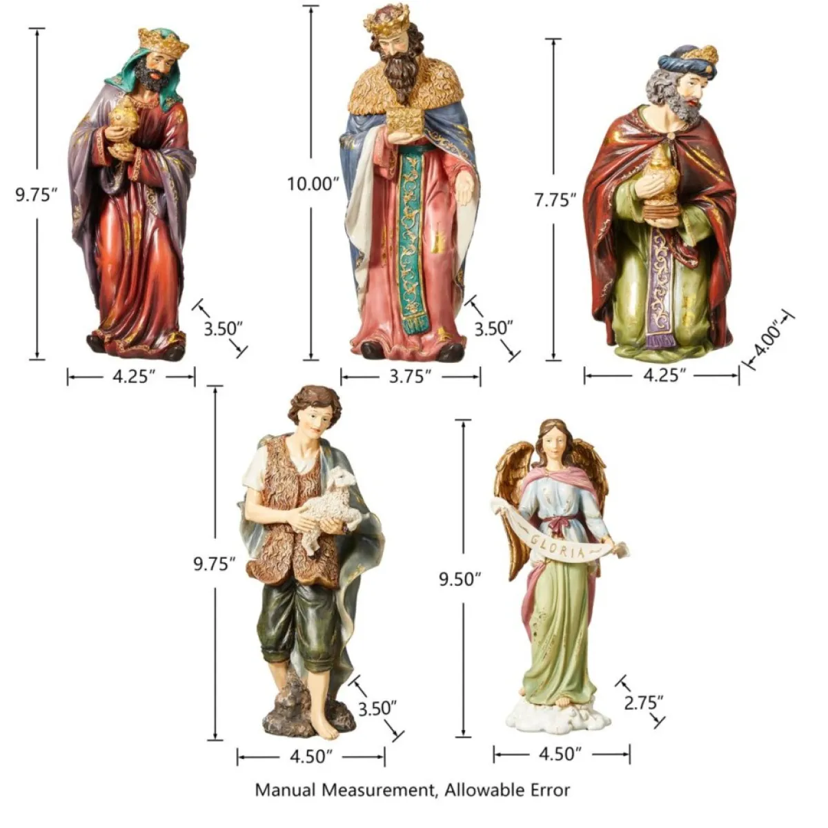 glitzhome_pcs_resin_nativity_figurine_set_3.webp Glitzhome Indoor Decor | 12Pcs Resin Nativity Figurine Set