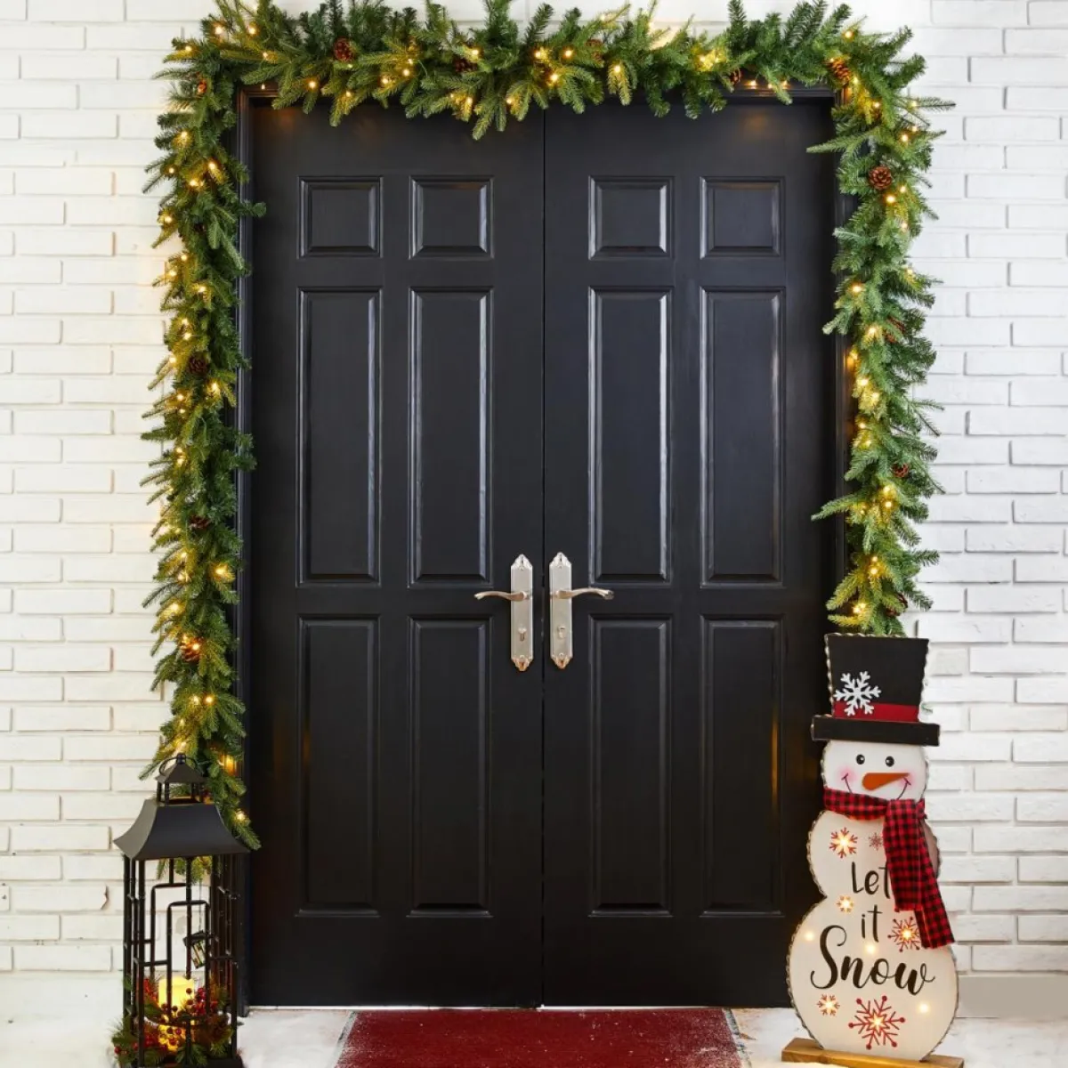 glitzhome_pk__prelit_leds_greenery_pinecone_christmas_garland_7.webp Glitzhome Wreaths, Garlands & More | 2Pk 9' Pre-Lit Leds Greenery Pinecone Christmas Garland