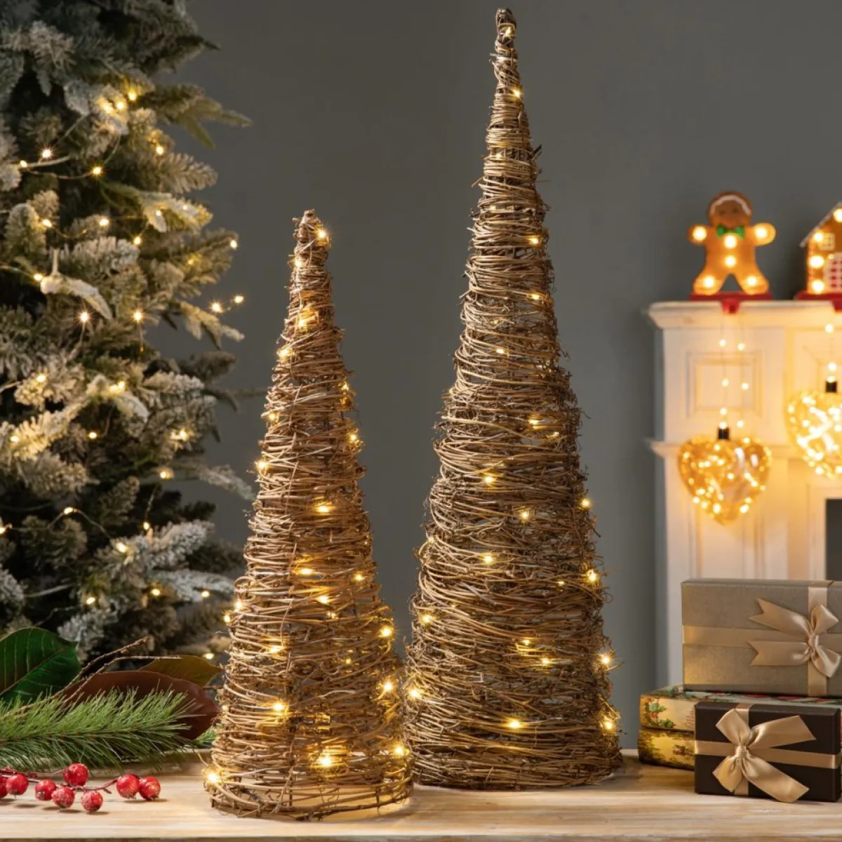 glitzhome_set_of__lighted_rattan_christmas_table_tree_decor_2.webp Glitzhome Indoor Decor | Set Of 2 Lighted Rattan Christmas Table Tree Decor