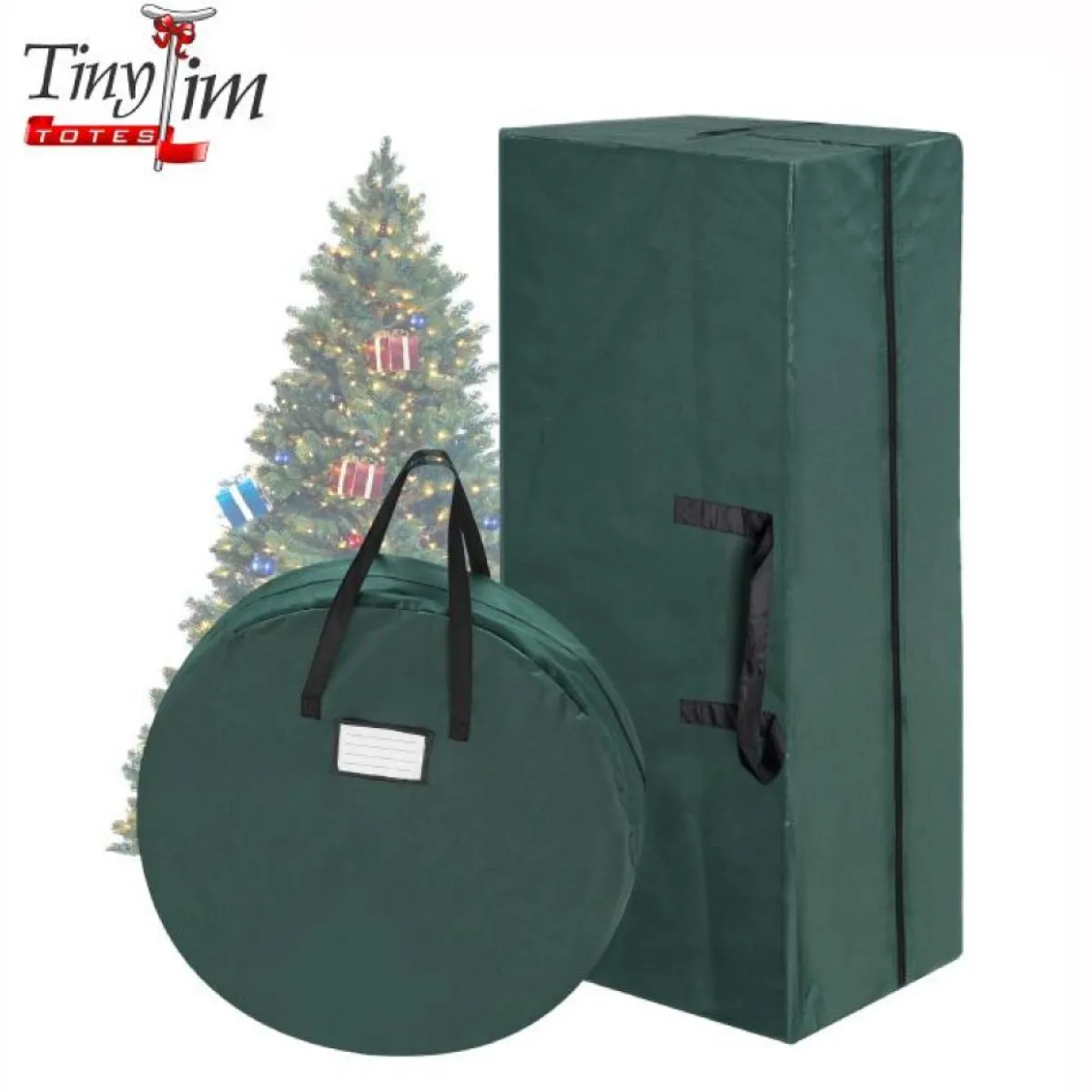 Hastings Home Storage | 10' Christmas Tree & 30" Wreaths Storage Bag Set