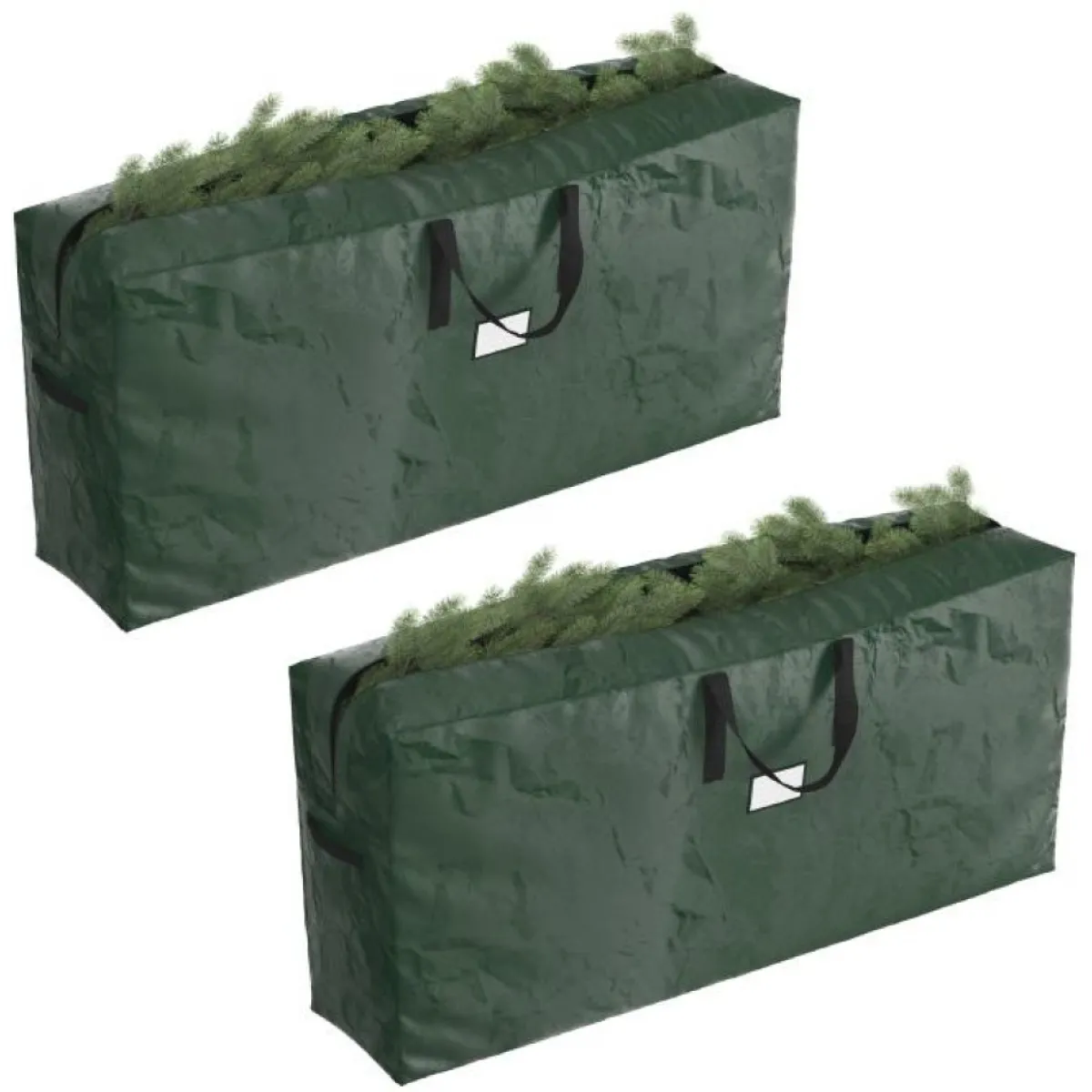 Hastings Home Storage | 2-Piece Christmas Decor Storage Bags - Green