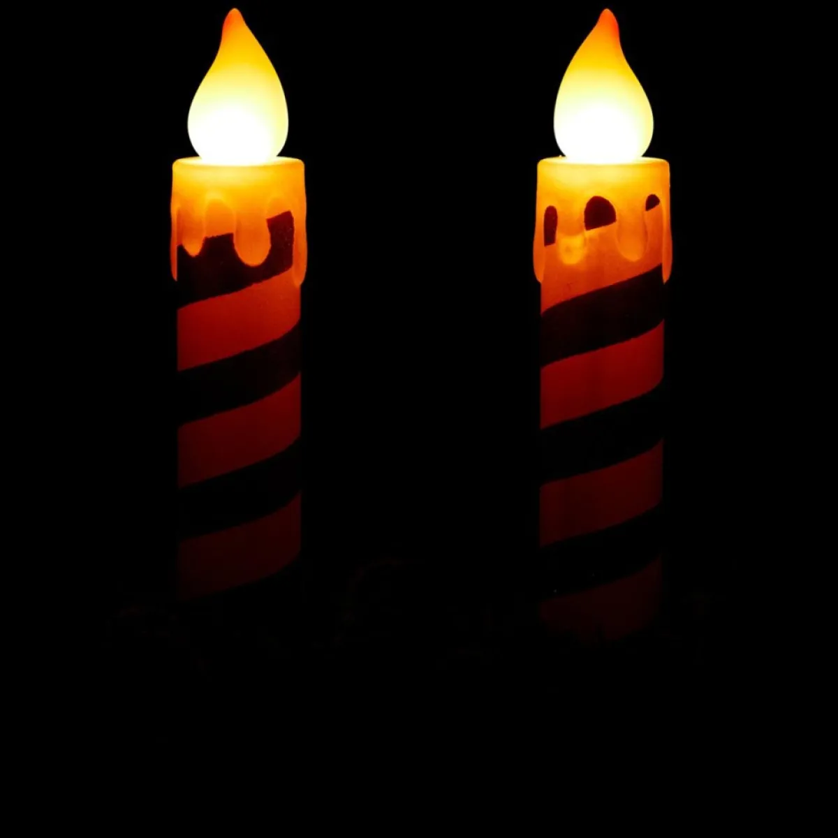 Mr. Christmas Outdoor Decor | Blow Mold Glitter Candles - Set Of 2