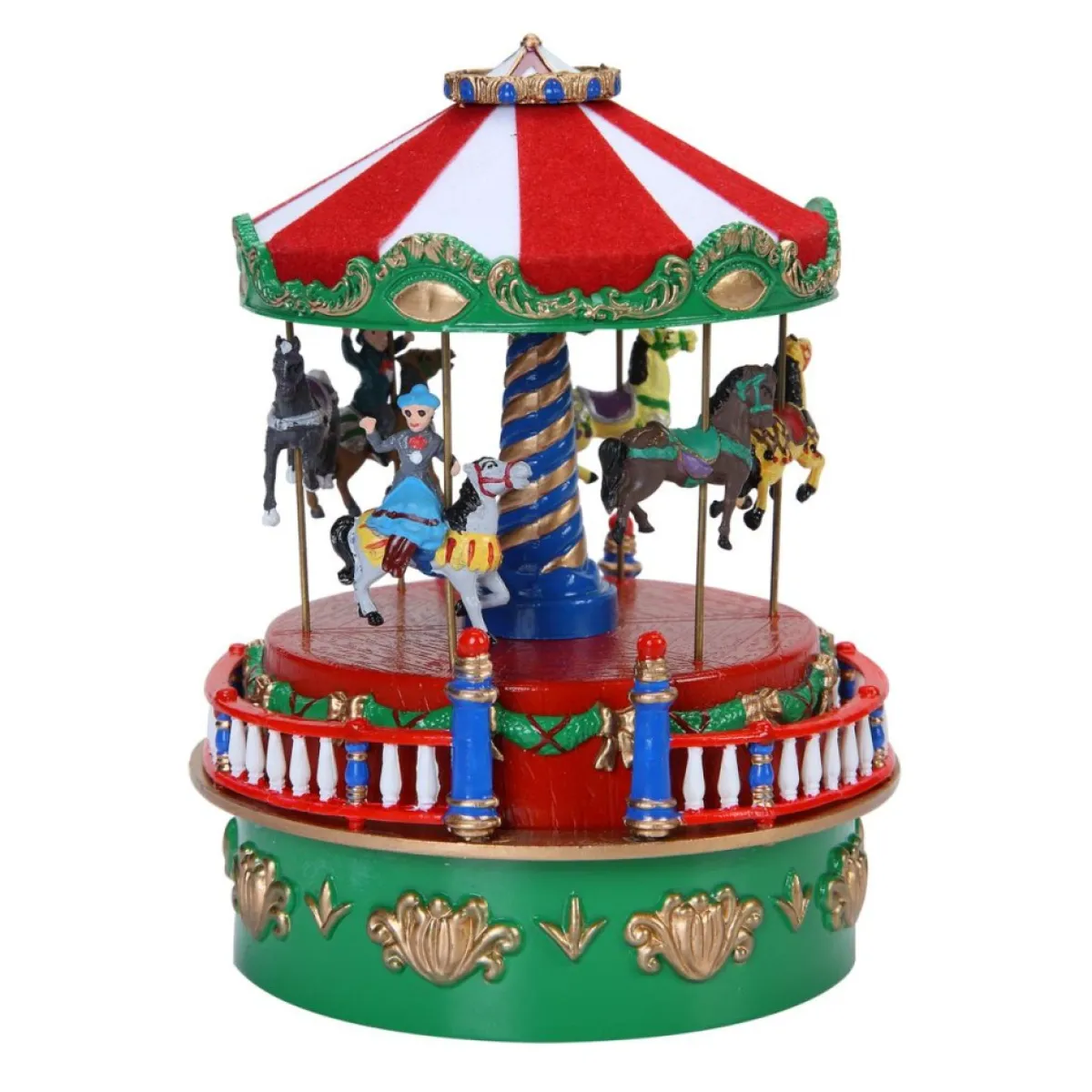 Mr. Christmas Indoor Decor | Mini Carnival Music Box Carousel