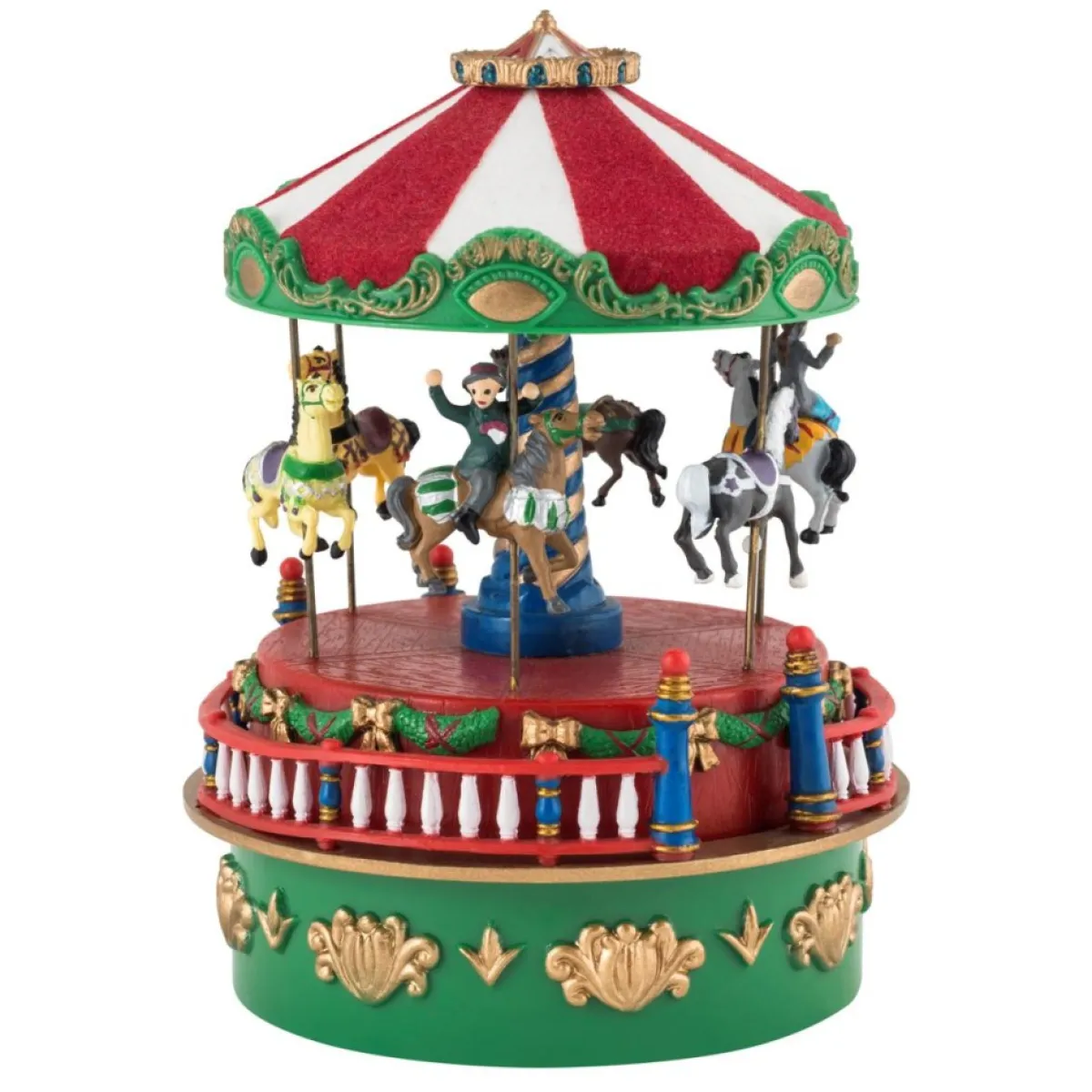 Mr. Christmas Indoor Decor | Mini Carnival Music Box Carousel