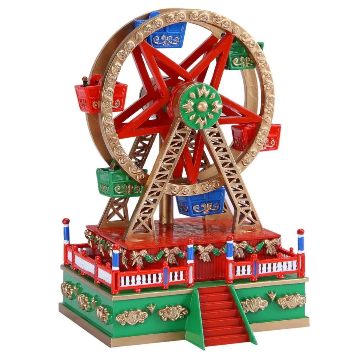 Mr. Christmas Indoor Decor | Mini Carnival Music Box Ferris Wheel