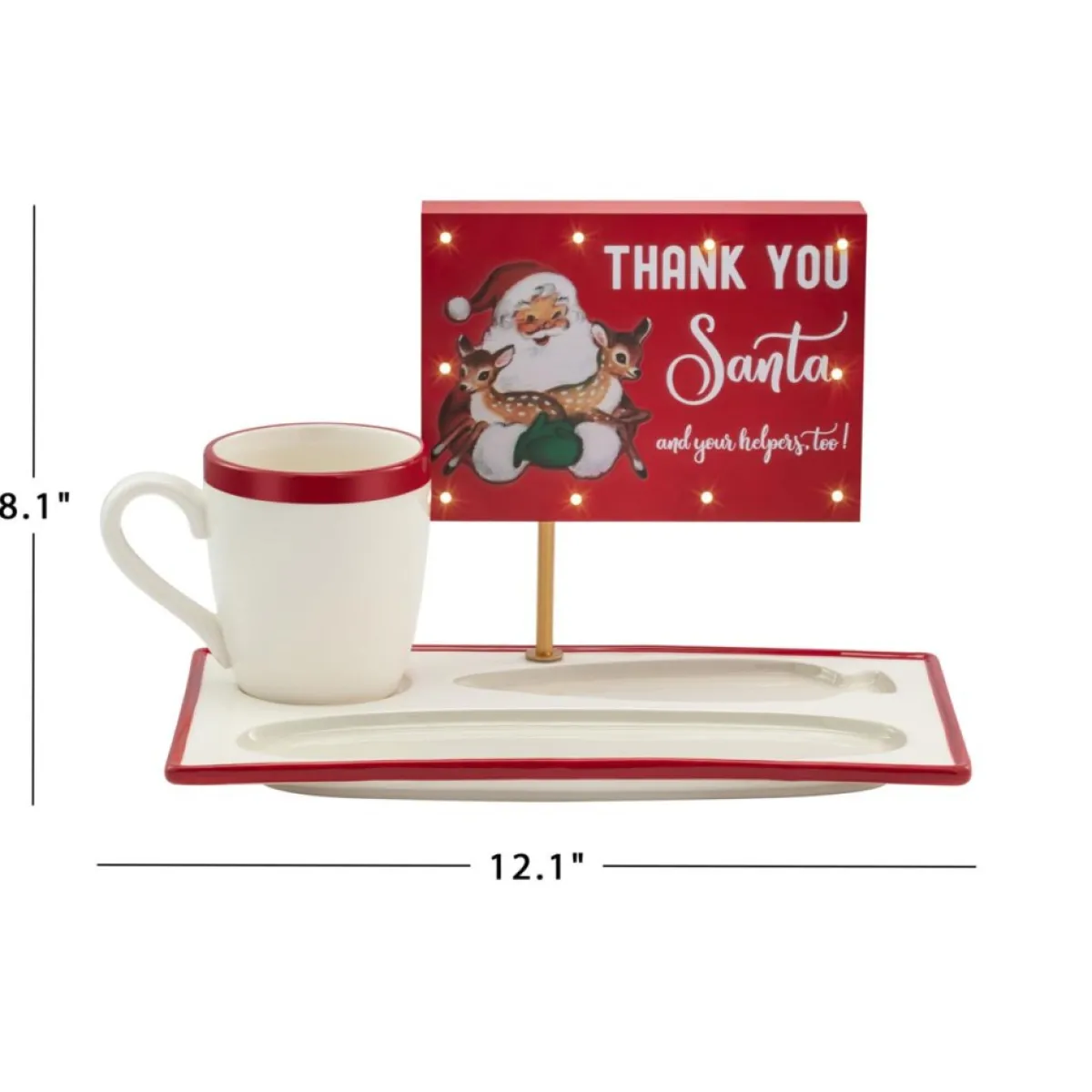 Mr. Christmas Holiday Entertaining | Night Before Christmas Milk And Cookies Serving Set